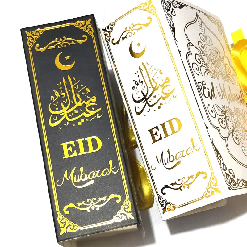 Eid Mubarak Book Style Favour / Box With Ribbon