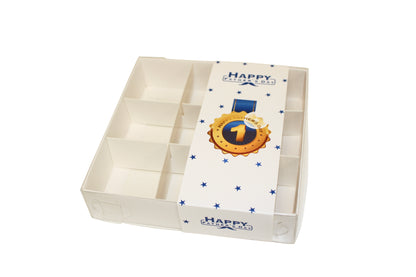 Clear Lid Box With Happy Fathers Day sleeve - 15 x 15 x 3.5cm