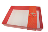 Clear lid box with Red Santa sleeve - 30 x 22 x 5cm