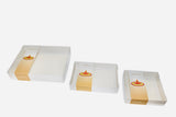 Clear lid White box with Diwali sleeves - 26 x 20 x 5cm