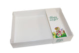 Clear lid White box with Happy Easter sleeve - 30 x 22 x 5cm
