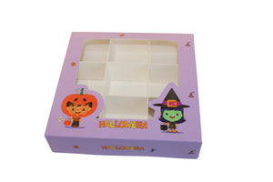 Purple Kids Halloween Window Boxes With Inserts - 15x15x3.5cm