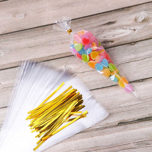 Clear Sweet Cones - 100 Pack