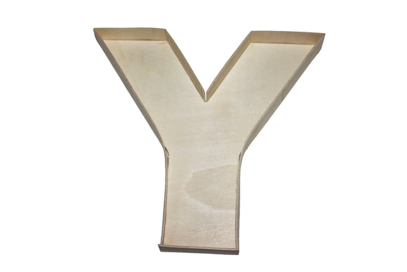 Wooden fillable letter “Y”