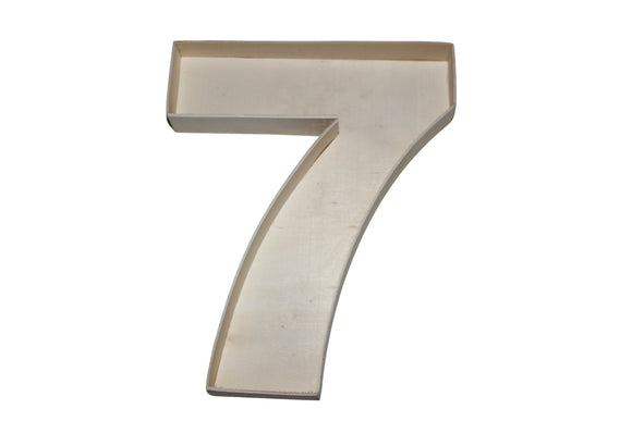 Wooden fillable number “7”