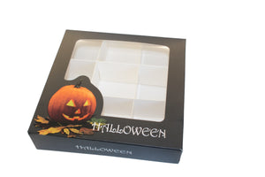 Black Pumpkin Window Boxes With Inserts - 15x15x3.5cm