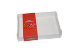 Clear lid box with Red Santa sleeve - 20 x 14 x 3.5cm