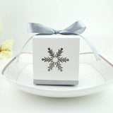Christmas Snowflake favour box with ribbon