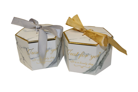Hexagon wedding favour boxes