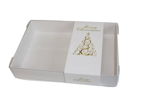 Clear Lid Box With Christmas Tree Sleeve - 20 x 14 x 3.5cm