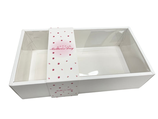 Clear Lid Border Boxes With Happy Mothers Day Sleeve - 30x16x8cm