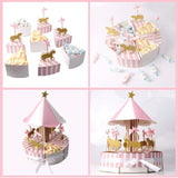 Pink carousel with fillable boxes