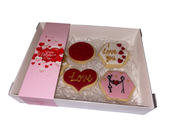 Clear Lid Box with Pink Happy Valentines Day sleeve - 26 x 20 x 5cm