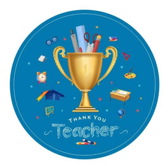 Large Thank You Teacher Stickers [10]
