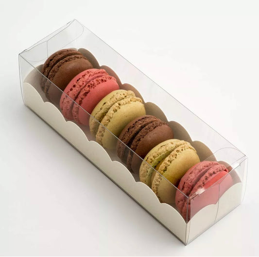 Medium Clear Macaron Box - 15x5x5cm