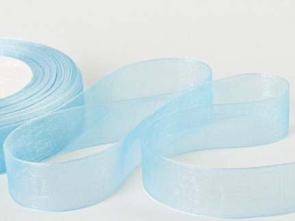 Organza Plain Blue Ribbon