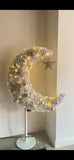 White Moon Tree With Stand, Lights & Decorations