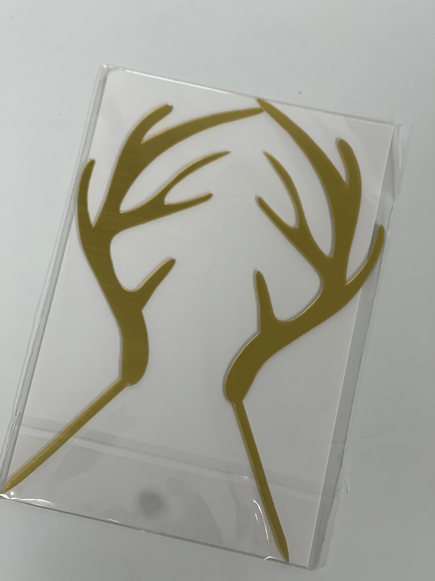 Gold Reindeer ears cake toppers