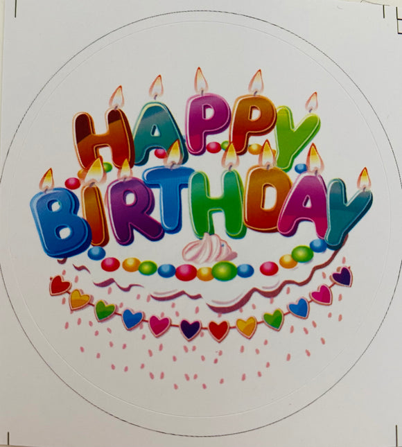 Large Happy Birthday Stickers [10]