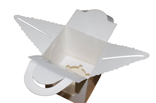 Single hold window cupcake box with handle