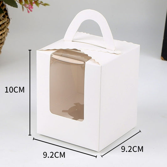 Single hold window cupcake box with handle