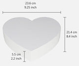 Fillable White Heart shape box with lid
