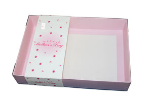 Clear lid Pink box with Happy Mothers day sleeve  - 20 x 14 x 3.5 cm
