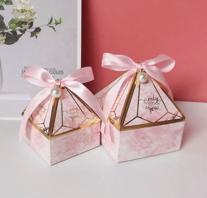 Marble print ‘Only for you’  favour boxes