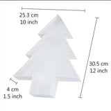 Fillable White Christmas Tree Shape Box