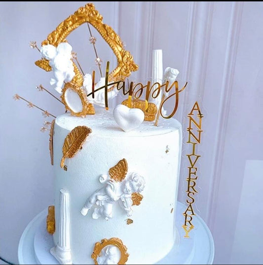 Happy Anniversary cake topper