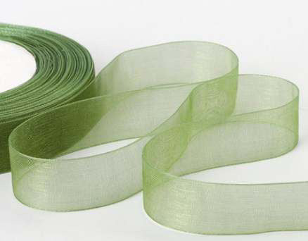 Organza Plain Green Ribbon