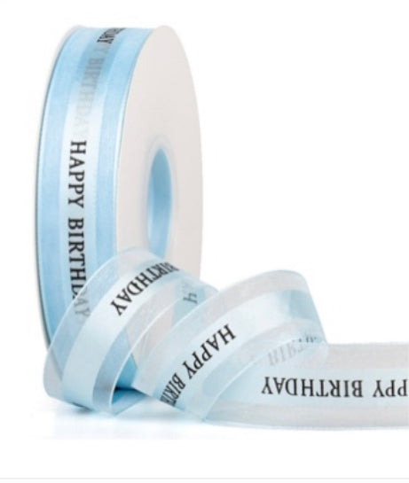 Baby Blue “Happy Birthday” ribbon