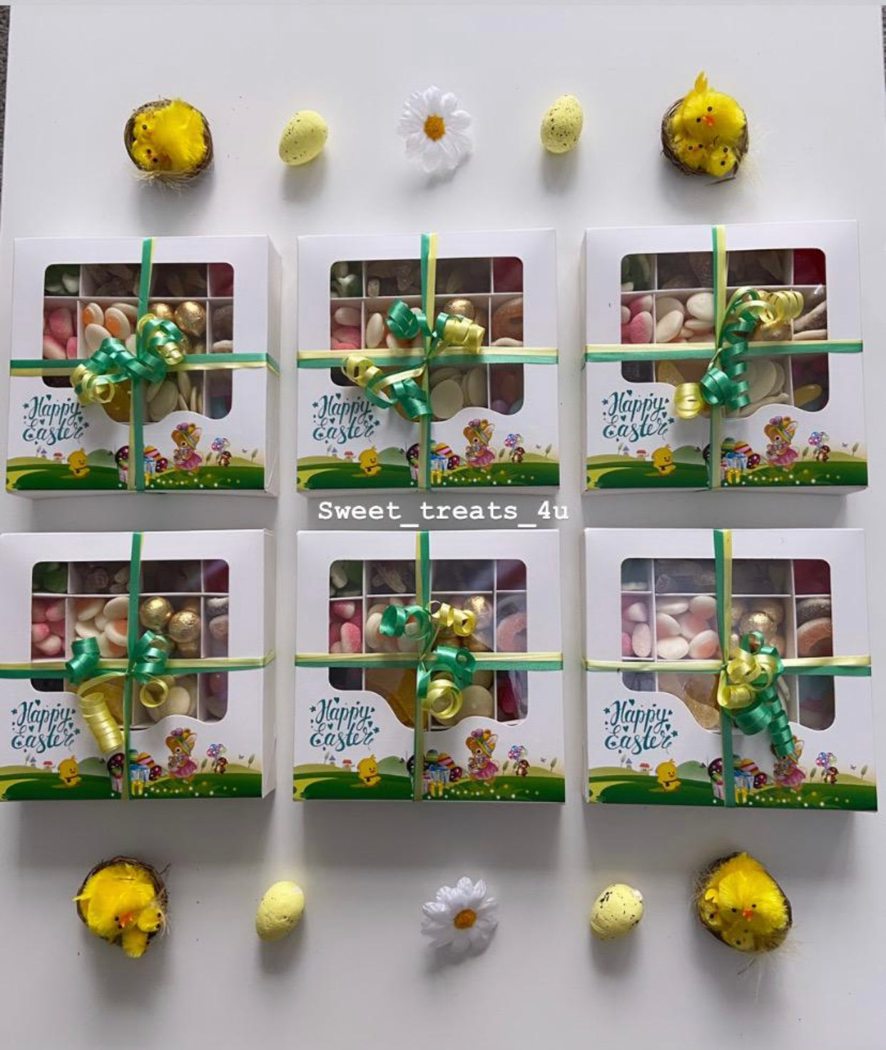 Empty Easter Boxes with inserts - 15x15x3.5cm