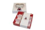 Valentines Heart Window Teddy Bear Boxes with inserts - 15x15x3.5cm