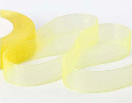 Organza Plain Yellow Ribbon