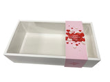 Clear Lid Border Boxes With Valentines Sleeve - 30x16x8cm