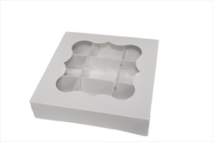 White Shaped Window Boxes With Inserts 15x15x3.5cm