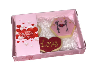 Clear Lid Box With Happy Valentine Sleeve - 20 x 14 x 3.5cm