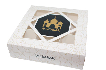 White Mubarak section boxes - 18x18x5cm