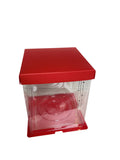 Red Clear 6inch Cake Box