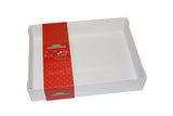 Clear lid box with Red Santa sleeve - 26 x 20 x 5cm